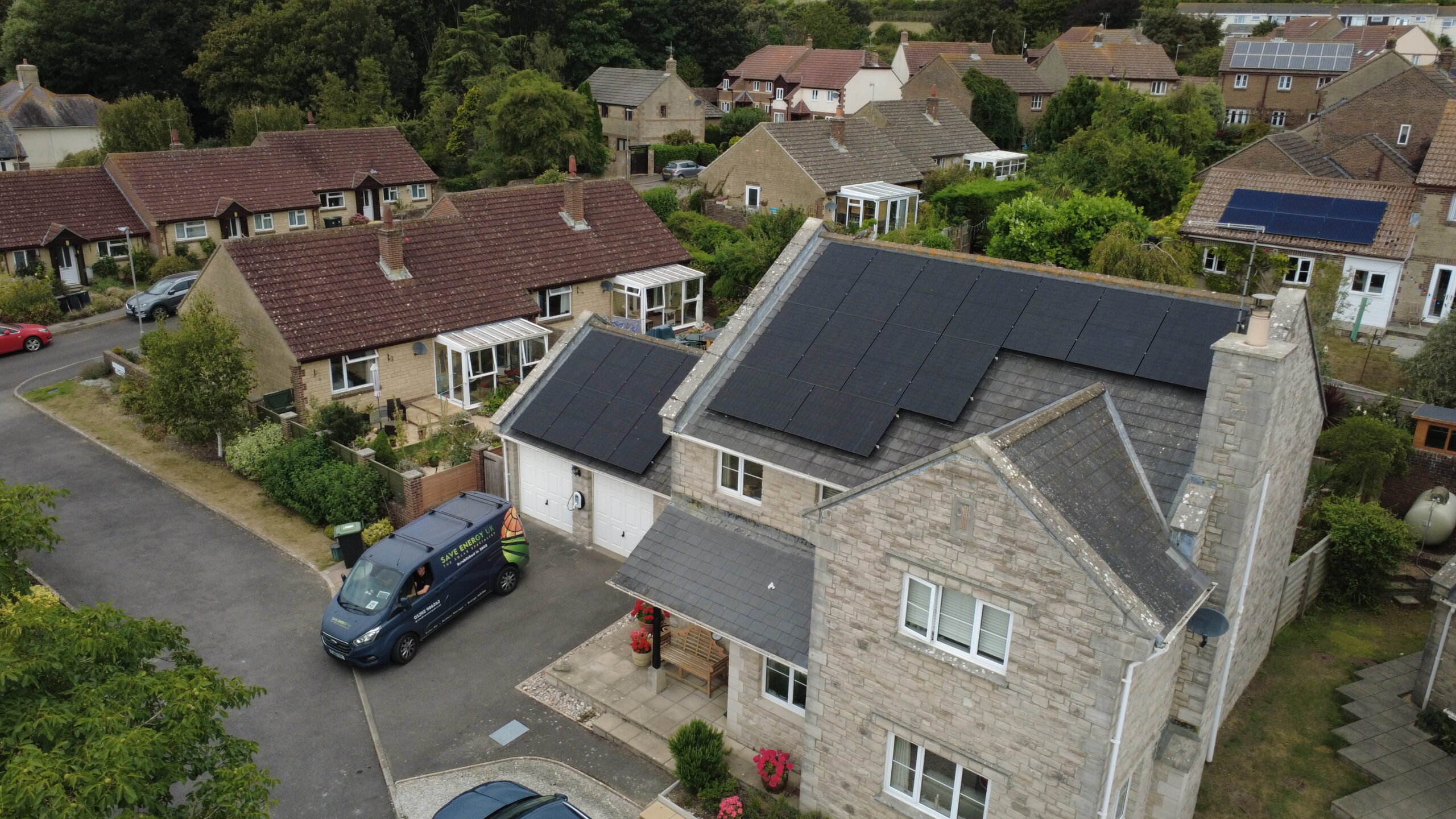 Solar panels Dorset installation on a residential property